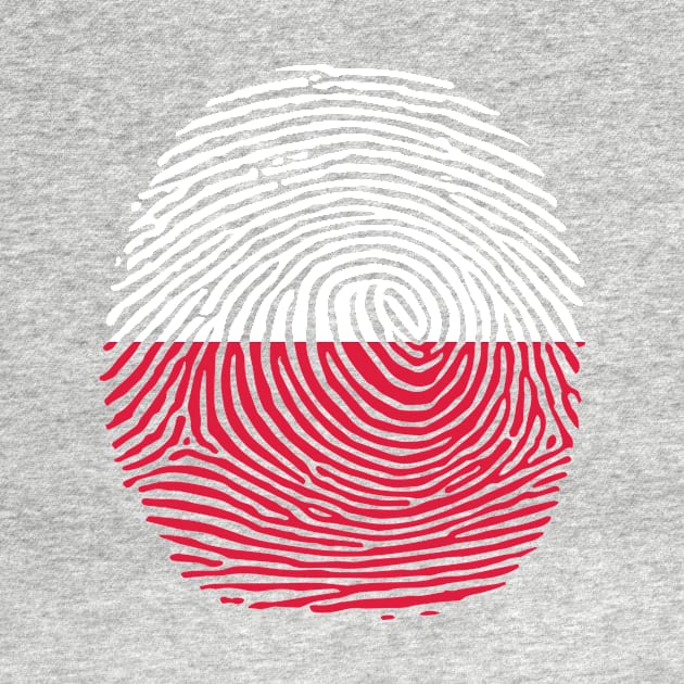 Poland country flag finger print by HawaiPlus